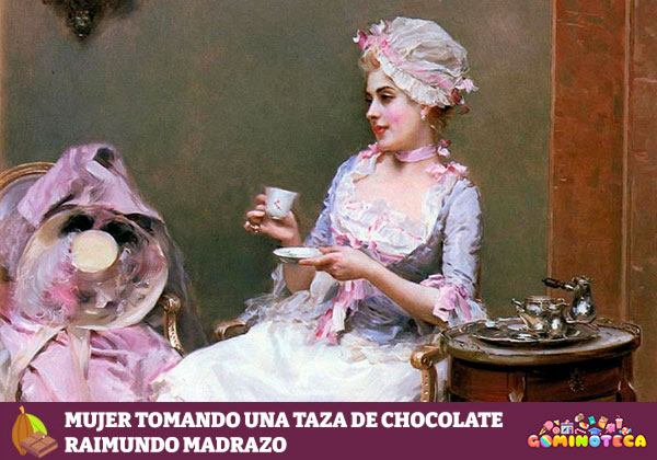 Mujer tomando una taza de chocolate, Raimundo Madrazo - Wikipedia