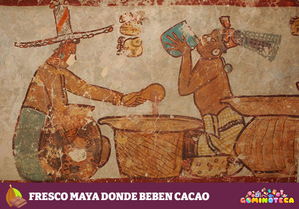 Fresco maya donde beben cacao - National Geographic