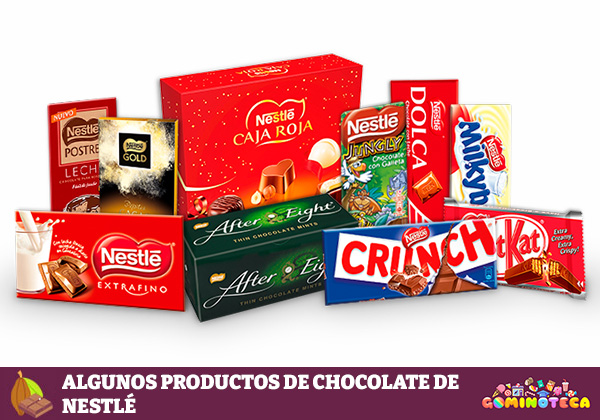 Algunos productos de chocolate de Nestlé
